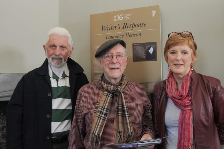 Joan O'Gara and Sean O'Casey visitors to the event from Perth, Australia, with Laurence Henson (Strokestown) one of the writers who took part in the event. Picture Credit: Glynns Photography, Castlerea